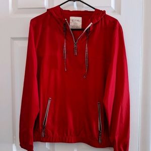 Sz.L Womens Zine Red Windbreaker Jacket